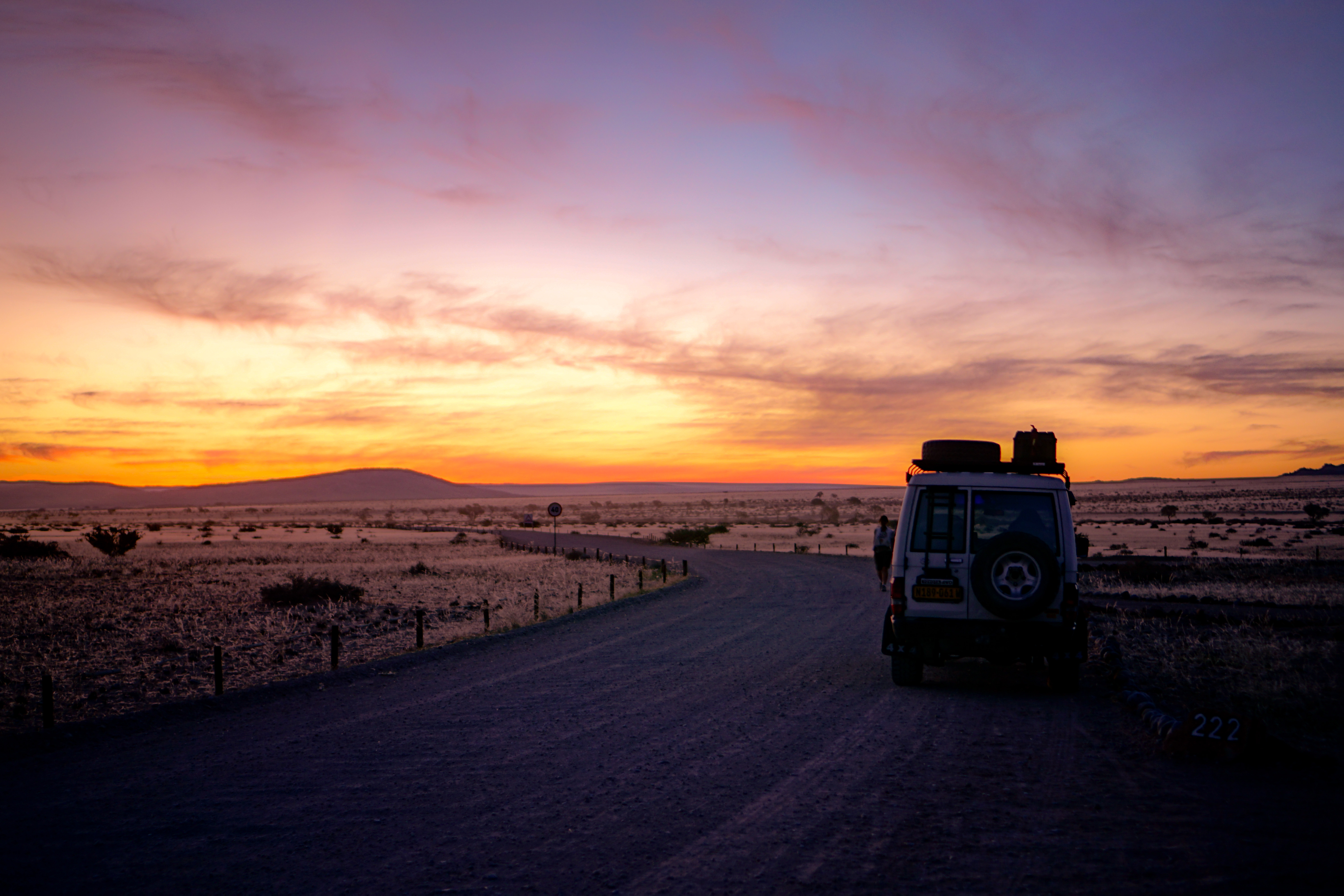 Sunset drive in Namib-Naukluft National Park